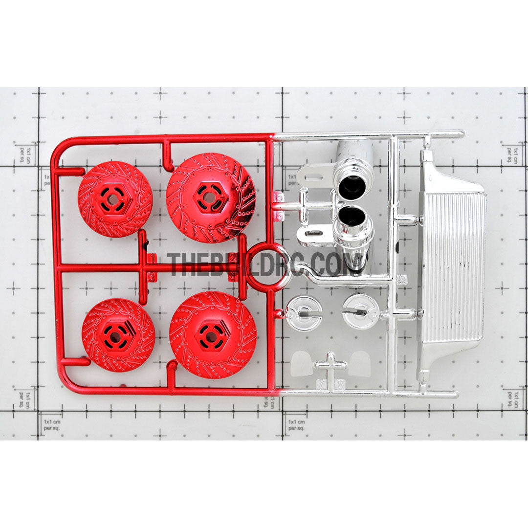 1/10 RC Car Brake Disc & Accessories Set - Red