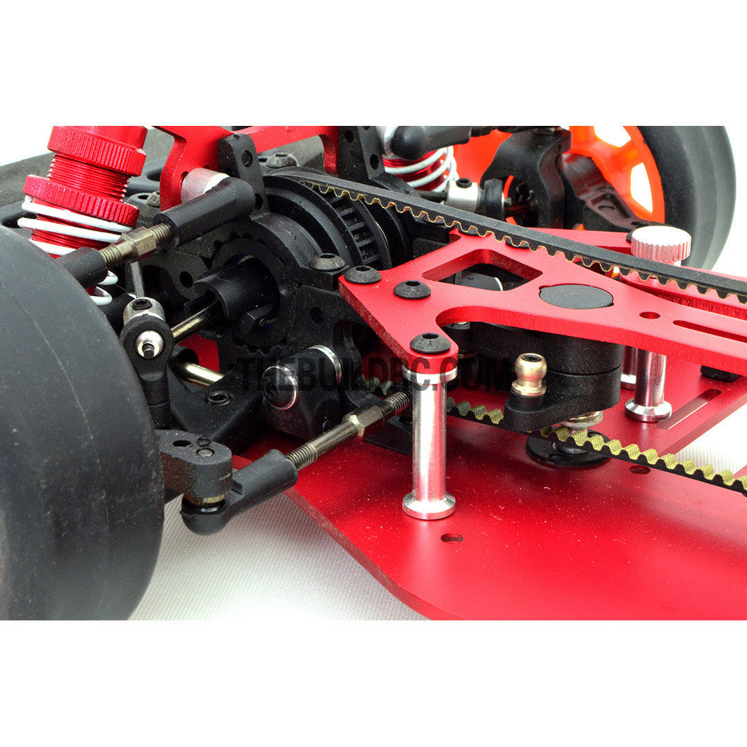 1/10 RC EP XR 4WD On-Road Belt Drive Racing Car Aluminum Chassis - Red