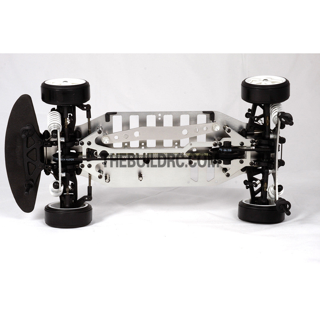 1/10 RC EP XR 4WD On-Road Belt Drive Racing Car Aluminum Chassis - Silver