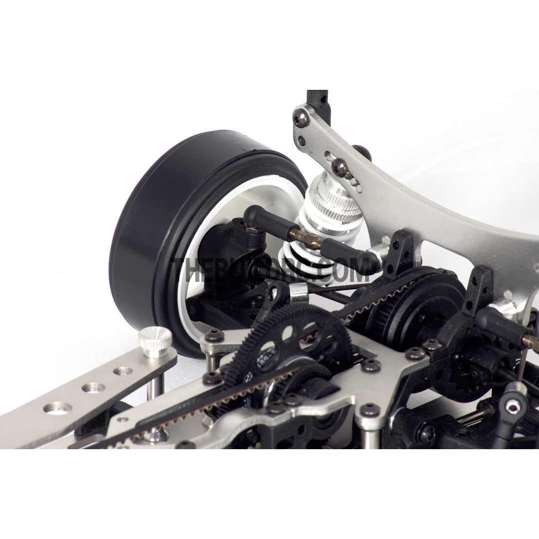 1/10 RC EP XR 4WD On-Road Belt Drive Racing Car Aluminum Chassis - Silver