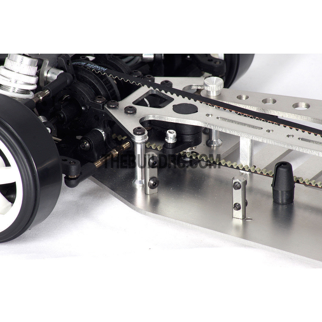 1/10 RC EP XR 4WD On-Road Belt Drive Racing Car Aluminum Chassis - Silver