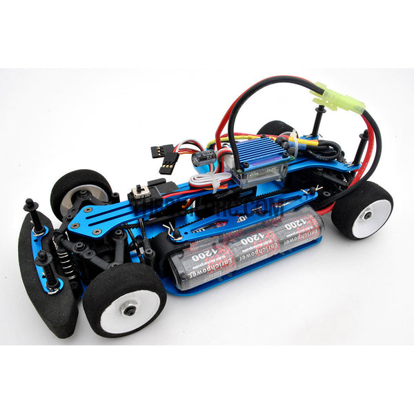 1/18 RC EP XR 4WD On-Road Belt Drive Racing Car Aluminum Chassis - Blue