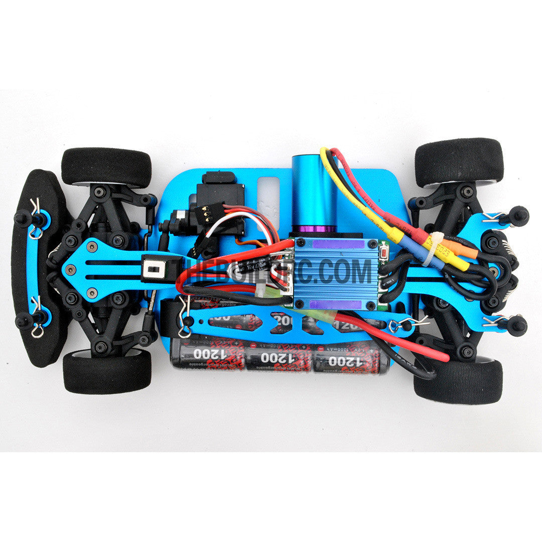 1/18 RC EP XR 4WD On-Road Belt Drive Racing Car Aluminum Chassis - Blue