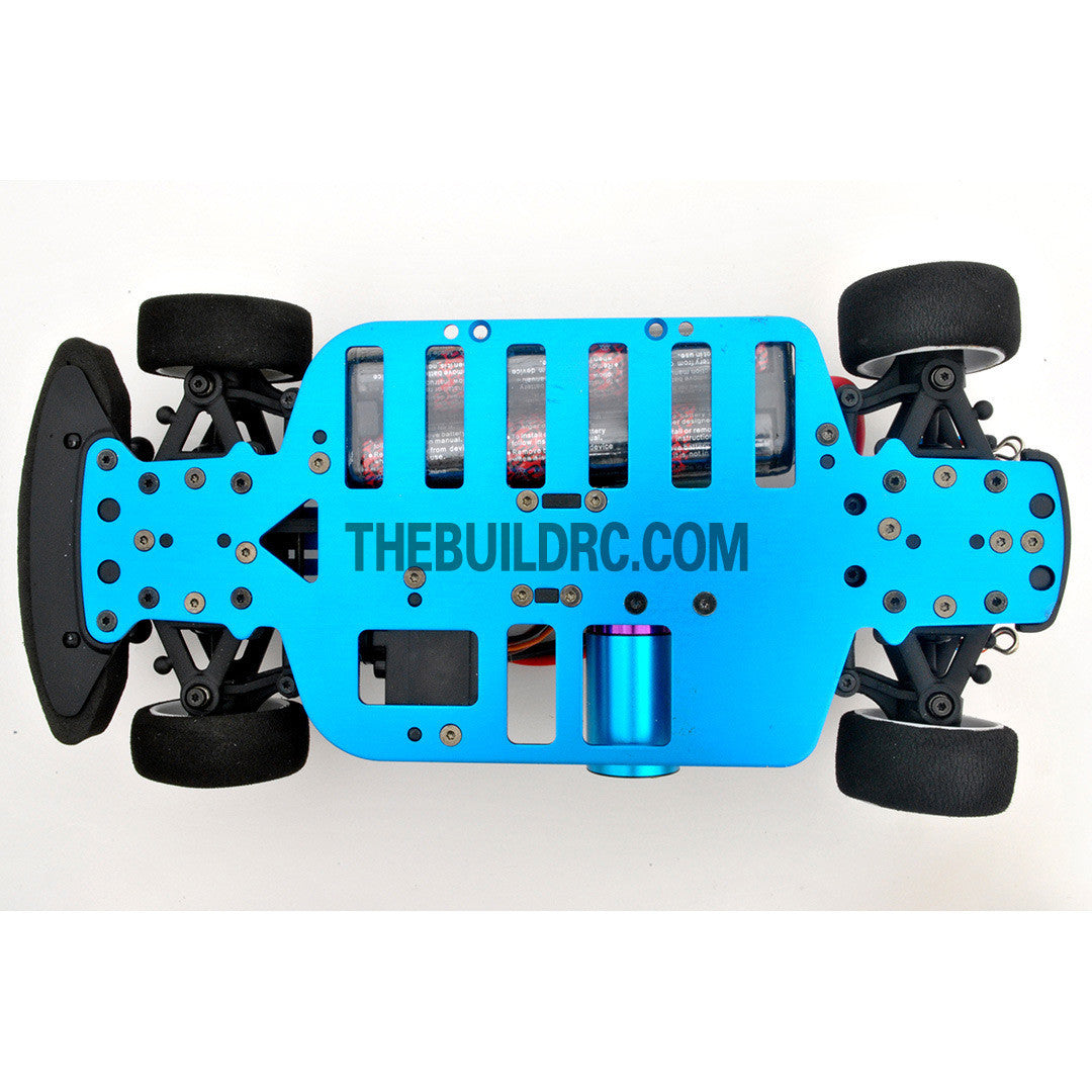 1/18 RC EP XR 4WD On-Road Belt Drive Racing Car Aluminum Chassis - Blue