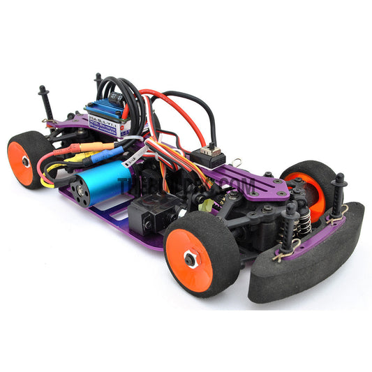 1/18 RC EP XR 4WD On-Road Belt Drive Racing Car Aluminum Chassis - Purple