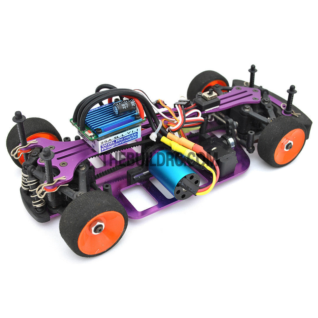 1/18 RC EP XR 4WD On-Road Belt Drive Racing Car Aluminum Chassis - Purple