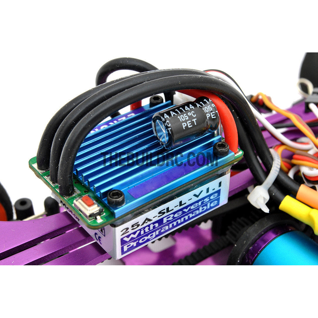 1/18 RC EP XR 4WD On-Road Belt Drive Racing Car Aluminum Chassis - Purple