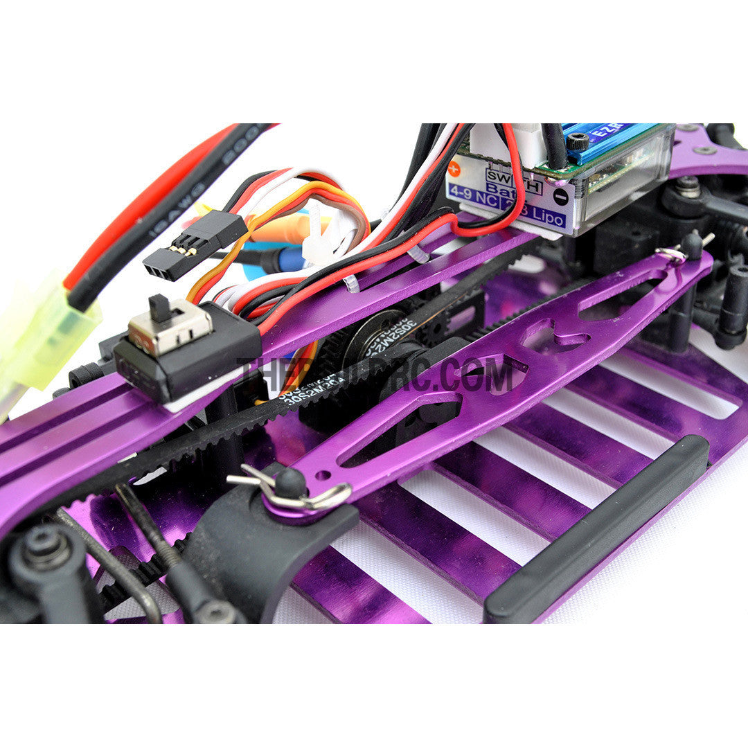 1/18 RC EP XR 4WD On-Road Belt Drive Racing Car Aluminum Chassis - Purple