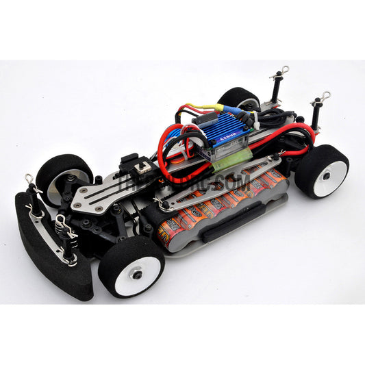 1/18 RC EP XR 4WD On-Road Belt Drive Racing Car Aluminum Chassis - Silver