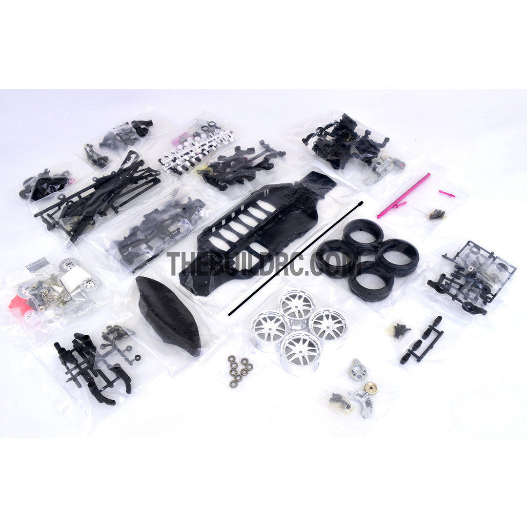 1/10 RC YKM Type C SD EP Shaft Drive Drift Car Chassis Kit - Pink