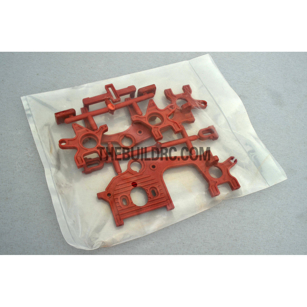 1/10 RC On-Road White WOLF Counter Steering DRIFT Racing Car Chassis Kit (Assembled) - Red