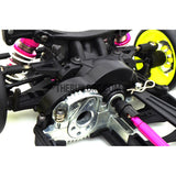 1/10 RC YKM Type C SD EP Shaft Drive Drift Car Assembled Chassis - Pink