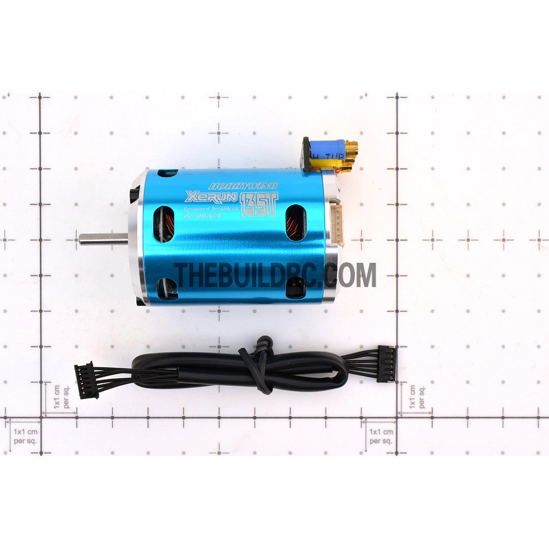 HobbyWing XERUN 13.5T 3650 2500KV Sensored Brushless Motor for 1/10 RC Competition Racing Car - Blue