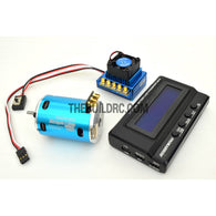 HobbyWing XERUN COMBO-X2A 4.5T 7300kv Sensored Brushless Motor 120A ESC Power System for 1/10 & 1/12 RC On-Road Racing Car - Blue