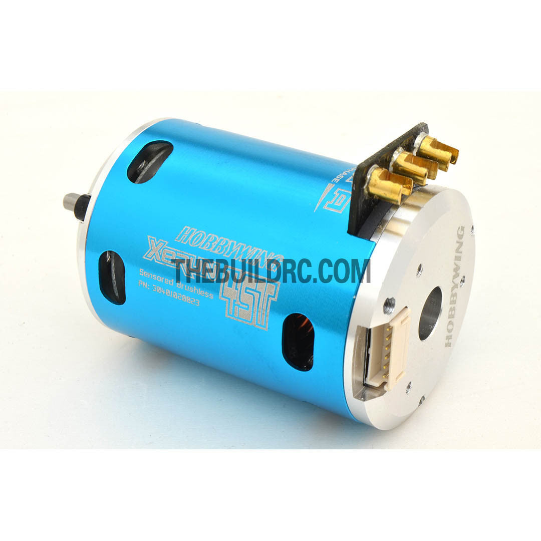 HobbyWing XERUN COMBO-X2A 4.5T 7300kv Sensored Brushless Motor 120A ESC Power System for 1/10 & 1/12 RC On-Road Racing Car - Blue