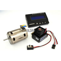 HobbyWing XERUN COMBO-X4A 6.5T 5200kv Sensored Brushless Motor 120A ESC Power System for 1/10 & 1/12 RC On-Road / Off-Road Racing Car - Black