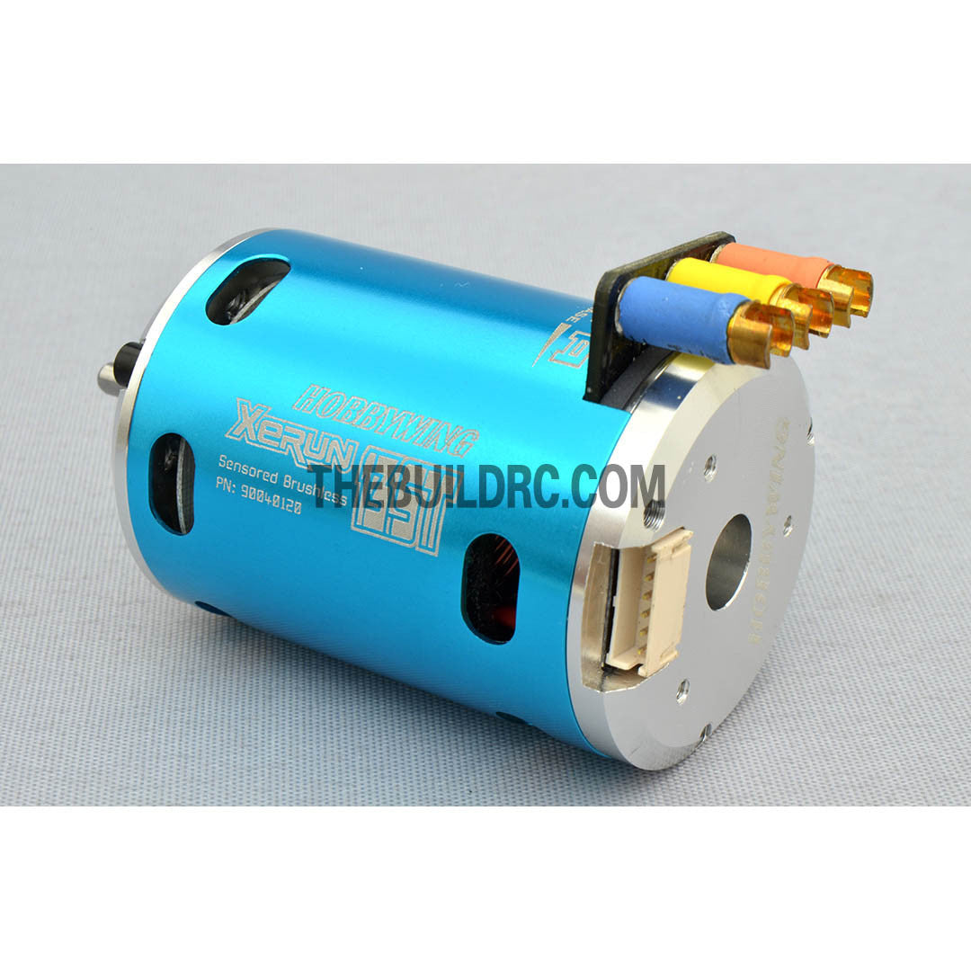 HobbyWing XERUN COMBO-X7A 13.5T 2500kv Sensored Brushless Motor 120A ESC Power System for 1/10 RC Off-Road Racing Car - Blue