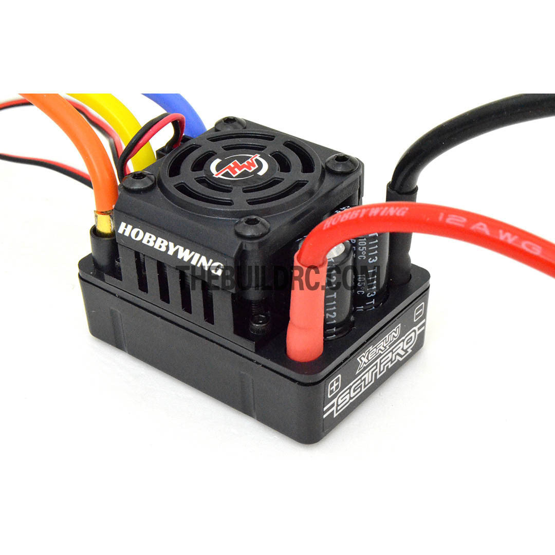 HobbyWing XERUN COMBO-SCT-PRO-C3 3656 3400kv Sensored Brushless Motor 120A ESC Power System for 1/10 RC Short Course Truck SCT-PRO - Black
