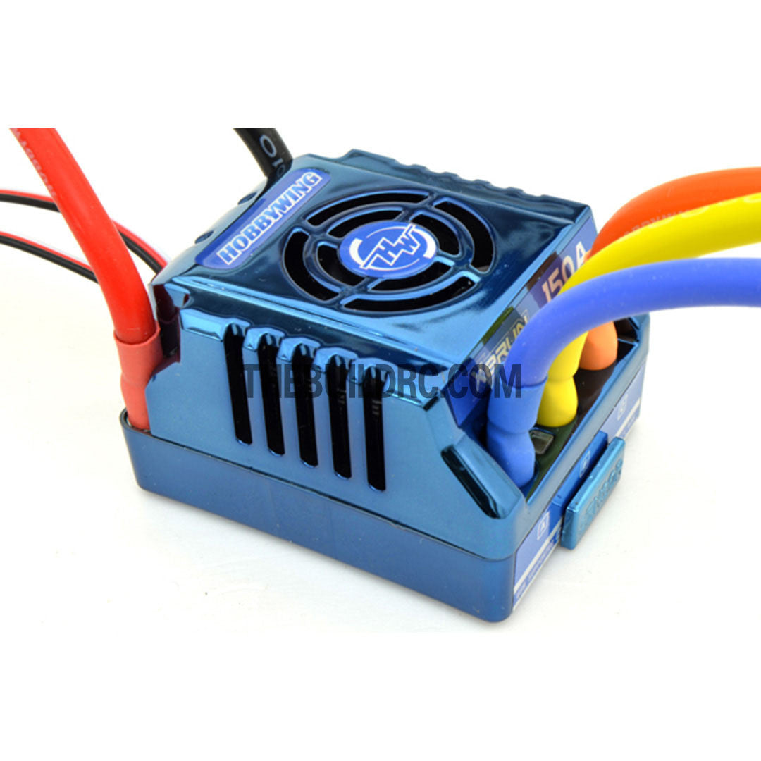 HobbyWing XERUN Combo-M5B 4068 2250kv Sensored Brushless Motor 150A ESC Power System for 1/8 RC Off-Road Buggy / Truggy - Blue