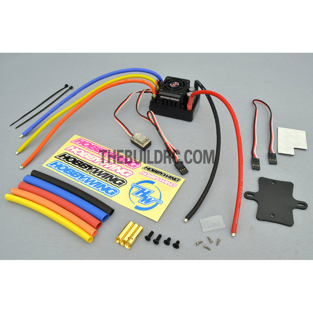 HobbyWing XERUN 120A Brushless Motor USB Programmable ESC for 1/10 RC SCT Car - Black