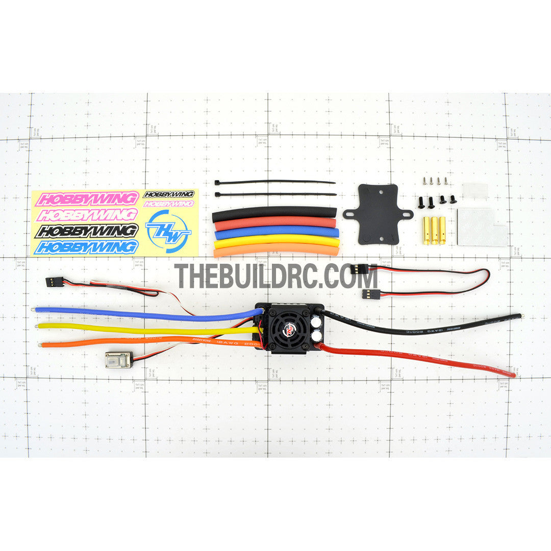 HobbyWing XERUN 120A Brushless Motor USB Programmable ESC for 1/10 RC SCT Car - Black