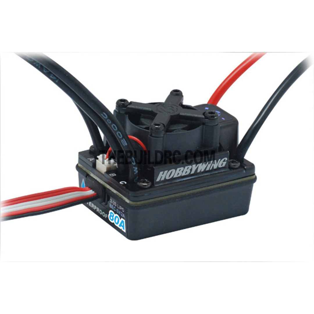 HobbyWing EZRUN 80A Brushless Motor USB Programmable Splash-proof ESC for 1/10 RC Car