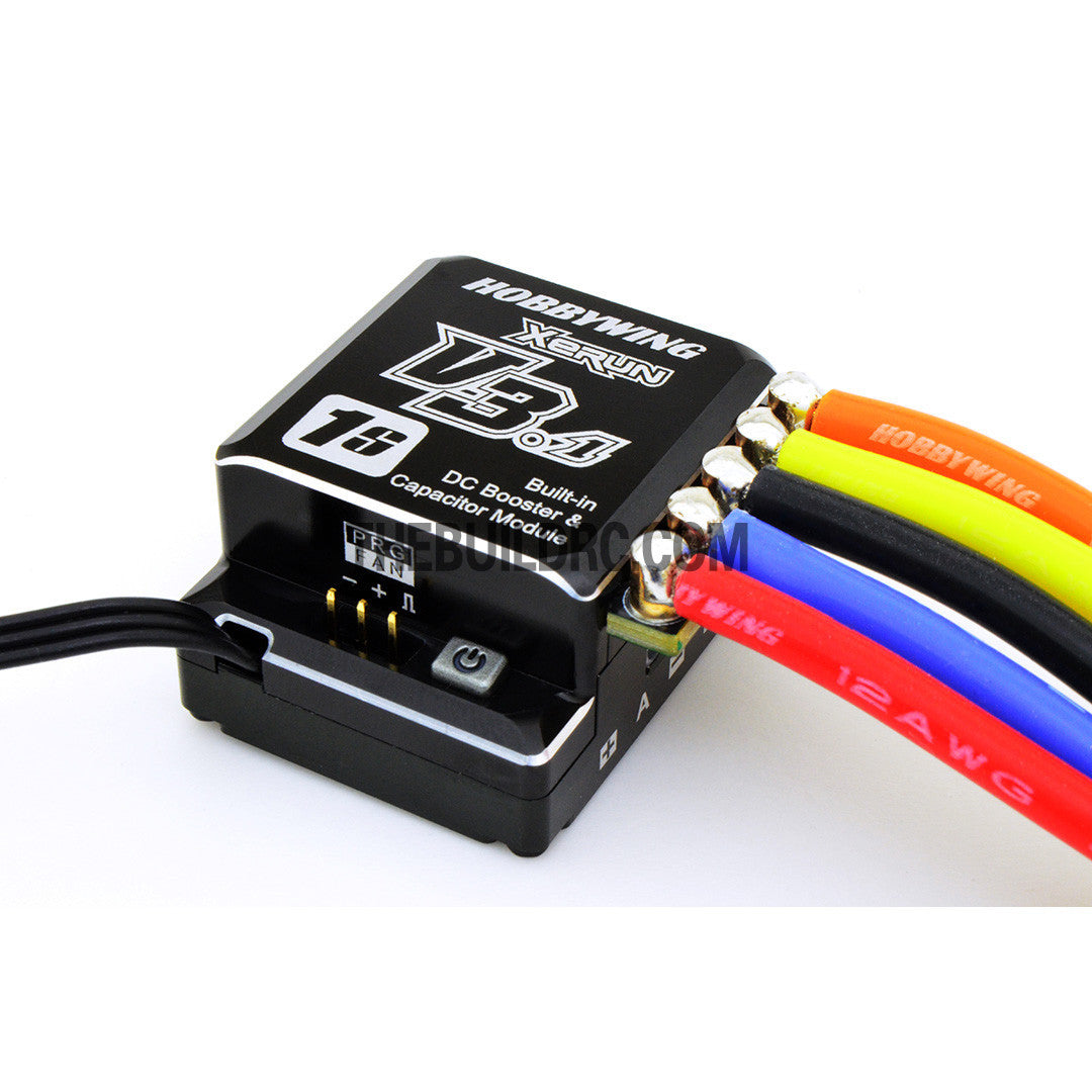 HobbyWing XERUN 120A V3.1 Brushless Motor USB Programmable ESC for 1/10 RC Car - Black
