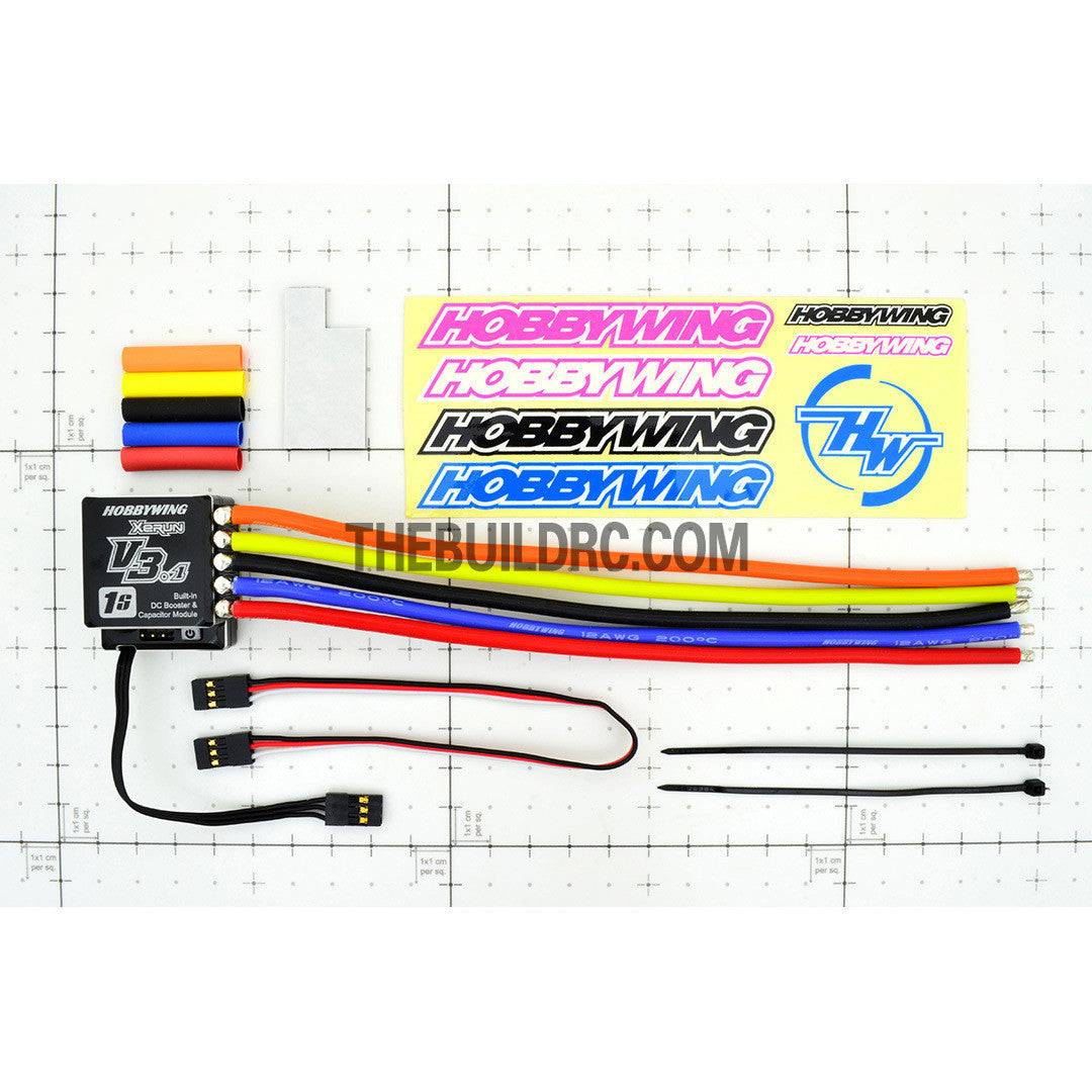 HobbyWing XERUN 120A V3.1 Brushless Motor USB Programmable ESC for 1/10 RC Car - Black