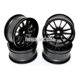 1/10 RC Car 12 Spoke Wheel Sports 26mm - Black