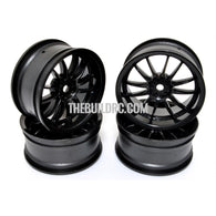 1/10 RC Car 12 Spoke Wheel Sports 26mm - Black