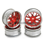 1/10 RC Car Metallic Plate 14 Spoke Wheel Set 4pcs