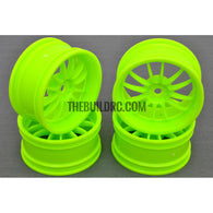 1/10 RC Car 12 Spoke Wheel Sports 26mm (4pcs) - Green