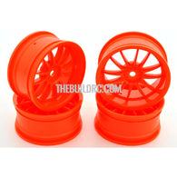 1/10 RC Car 12 Spoke Wheel Sports 26mm (4pcs) - Orange
