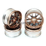1/10 RC Car 14 Spoke Wheel Sports 26mm (4pcs) - Brown
