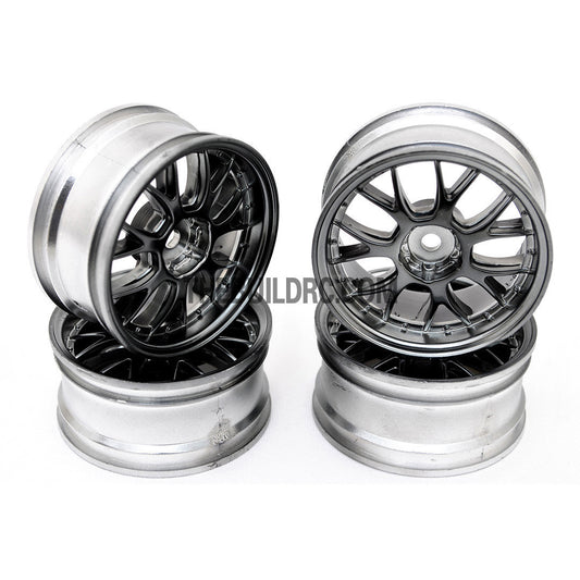 1/10 RC Car 14 Spoke Wheel Sports 26mm (4pcs) - Grey