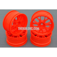 1/10 RC Car 14 Spoke Wheel Sports 26mm (4pcs) - Orange
