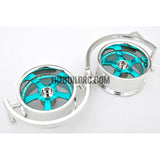 1/10 RC Car 5 Spoke Metallic Plate Wheel Sports 26mm 2pcs - Blue