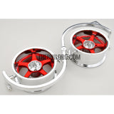 1/10 RC Car 5 Spoke Metallic Plate Wheel Sports 26mm 2pcs - Red