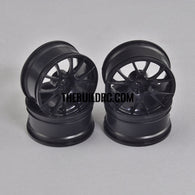 1/10 RC Car 10 Spoke Sporty Wheel 4pcs - Black