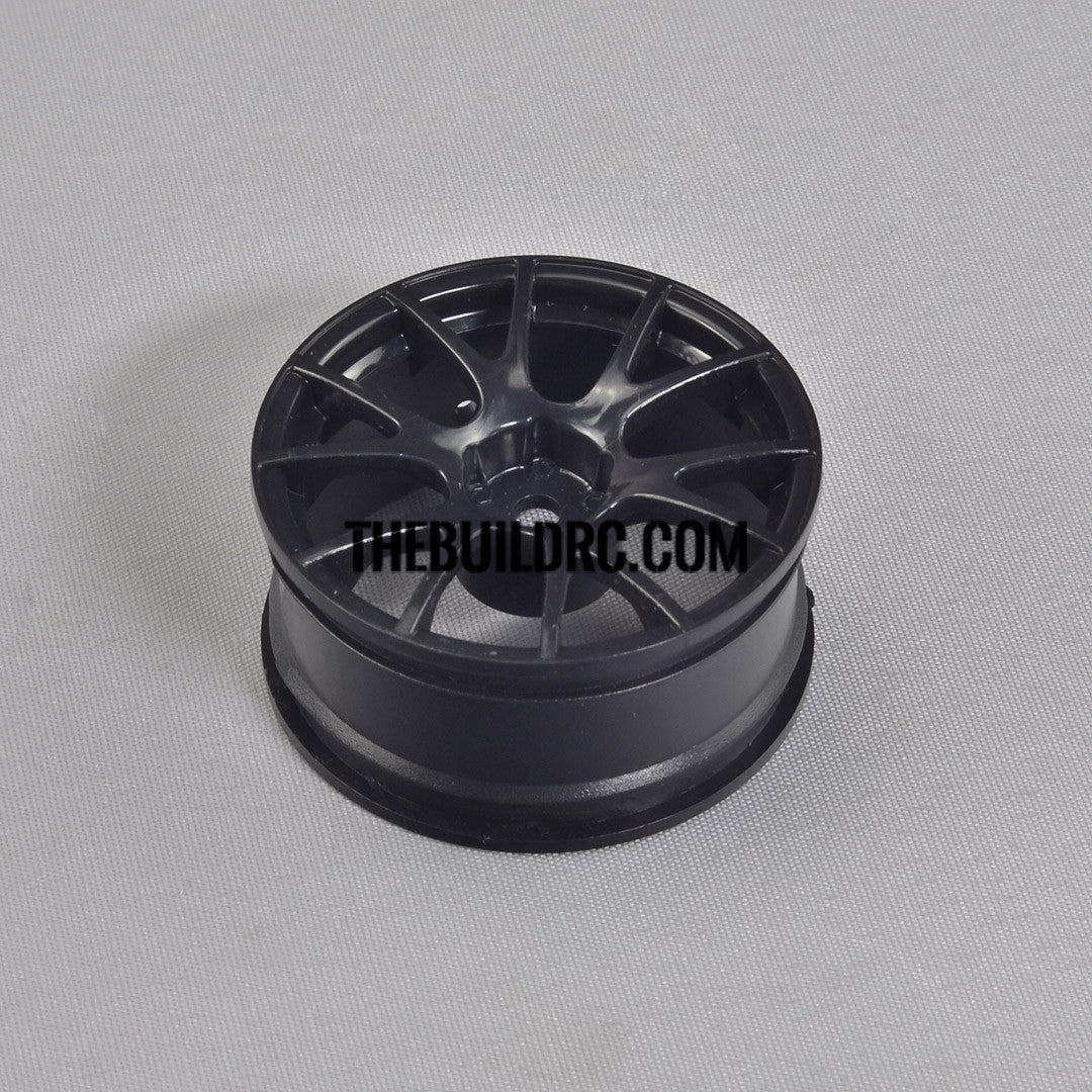 1/10 RC Car 10 Spoke Sporty Wheel 4pcs - Black