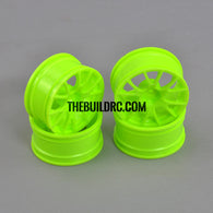 1/10 RC Car 10 Spoke Sporty Wheel 4pcs - Green