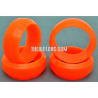 1/10 RC Car Rubber Diamond Cut 0 Degree DRIFT Tires (4pcs) - Orange
