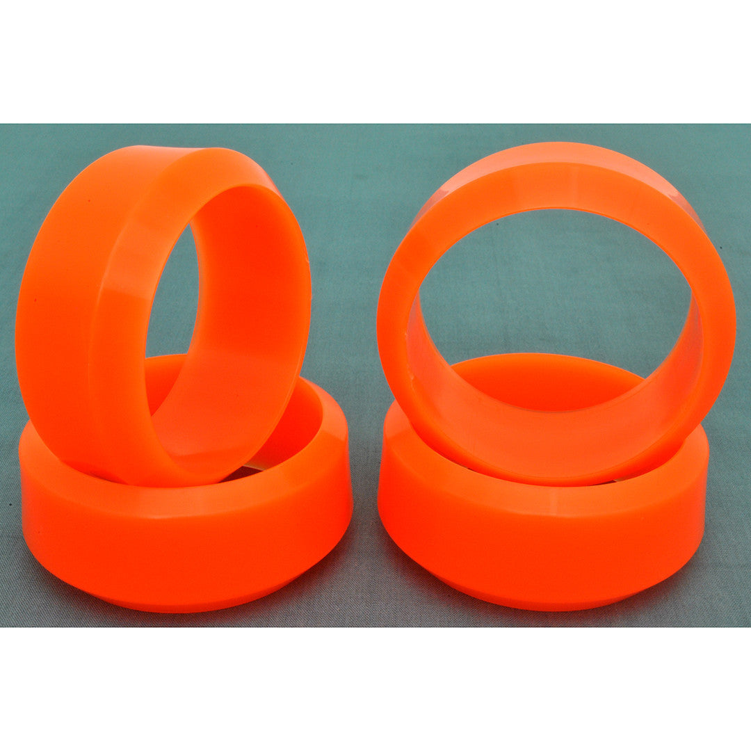 1/10 RC Car Rubber Diamond Cut 3 Degree DRIFT Tires (4pcs) - Orange