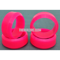 1/10 RC Car Rubber Diamond Cut 3 Degree DRIFT Tires (4pcs) - Pink