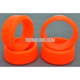 1/10 RC Car Rubber Diamond Cut 5 Degree DRIFT Tires (4pcs) - Orange