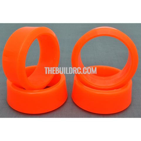 1/10 RC Car Rubber Diamond Cut 5 Degree DRIFT Tires (4pcs) - Orange