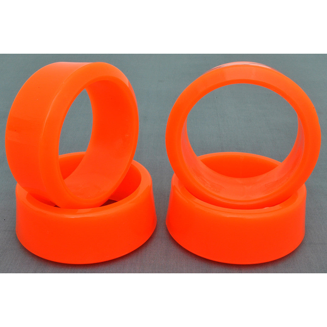 1/10 RC Car Rubber Diamond Cut 5 Degree DRIFT Tires (4pcs) - Orange