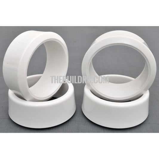 1/10 RC Car Rubber Diamond Cut 5 Degree DRIFT Tires (4pcs) - White