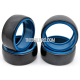 1/10 RC Car Hard Plastic DRIFT Tires with insert Wheel (4pcs) - Blue