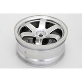 1/10 RC Car 6 Spoke 3mm Offset Drift 26mm Wheel Rim Set - Silver